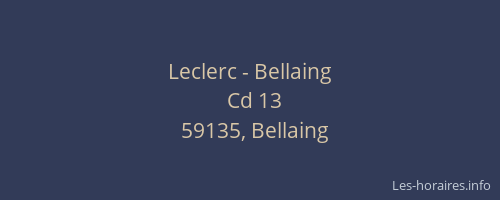 Leclerc - Bellaing