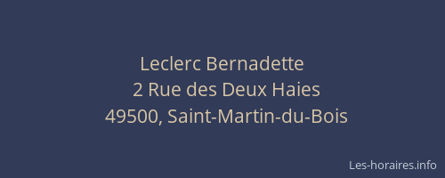 Leclerc Bernadette