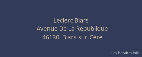 Leclerc Biars