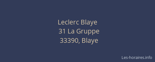 Leclerc Blaye