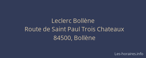 Leclerc Bollène