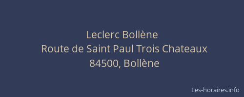 Leclerc Boll&egrave;ne
