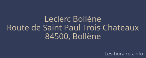 Leclerc Bollène