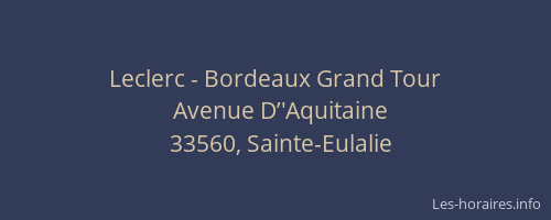 Leclerc - Bordeaux Grand Tour
