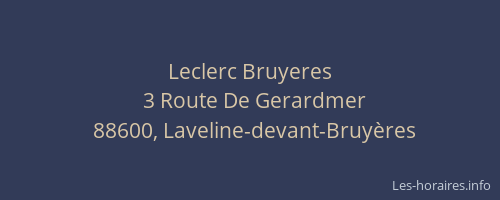 Leclerc Bruyeres