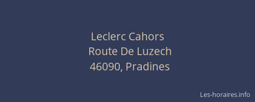 Leclerc Cahors