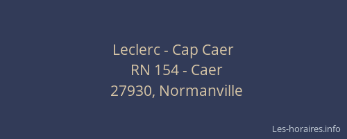 Leclerc - Cap Caer