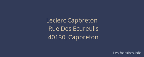 Leclerc Capbreton