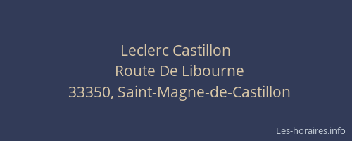 Leclerc Castillon