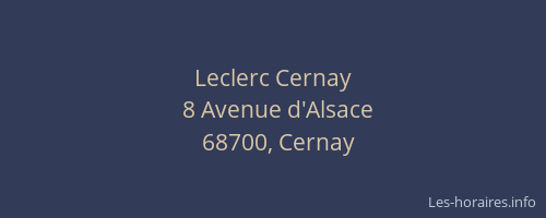 Leclerc Cernay