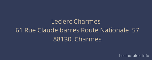 Leclerc Charmes