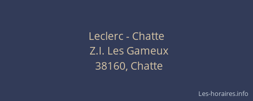 Leclerc - Chatte