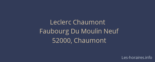 Leclerc Chaumont