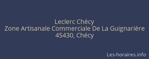 Leclerc Ch&eacute;cy