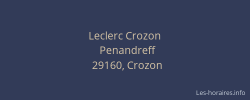 Leclerc Crozon