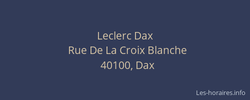Leclerc Dax