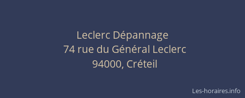 Leclerc Dépannage