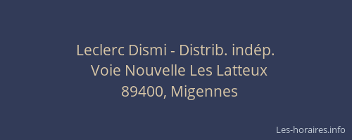 Leclerc Dismi - Distrib. indép.