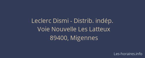 Leclerc Dismi - Distrib. ind&eacute;p.