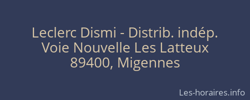 Leclerc Dismi - Distrib. indép.