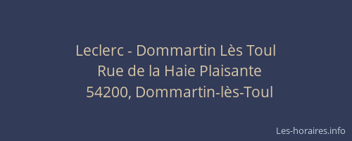 Leclerc - Dommartin Lès Toul