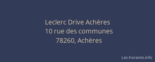 Leclerc Drive Achères