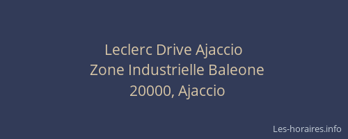 Leclerc Drive Ajaccio