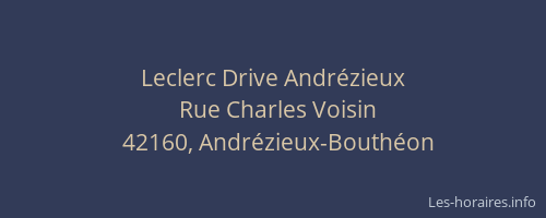 Leclerc Drive Andrézieux