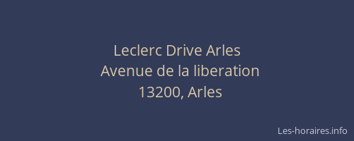 Leclerc Drive Arles
