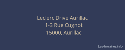 Leclerc Drive Aurillac