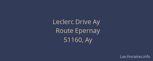 Leclerc Drive Ay