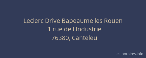 Leclerc Drive Bapeaume les Rouen