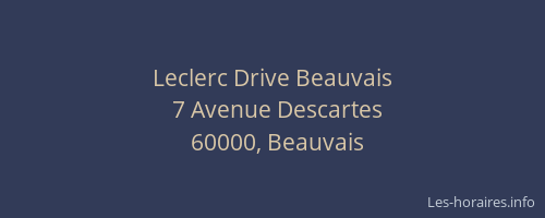 Leclerc Drive Beauvais