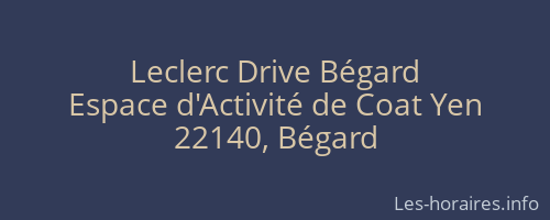 Leclerc Drive Bégard