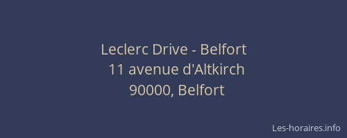 Leclerc Drive - Belfort