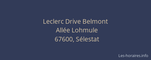 Leclerc Drive Belmont