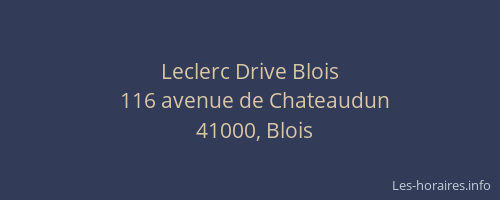 Leclerc Drive Blois