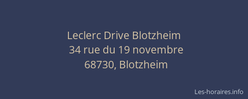 Leclerc Drive Blotzheim