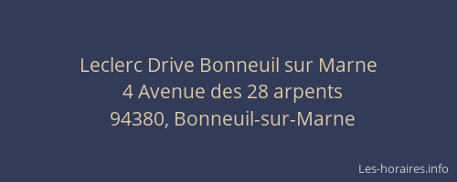 Leclerc Drive Bonneuil sur Marne