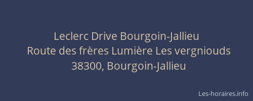 Leclerc Drive Bourgoin-Jallieu