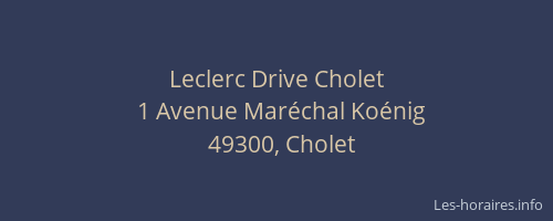 Leclerc Drive Cholet