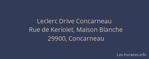 Leclerc Drive Concarneau