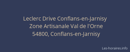 Leclerc Drive Conflans-en-Jarnisy