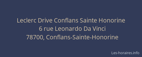 Leclerc Drive Conflans Sainte Honorine