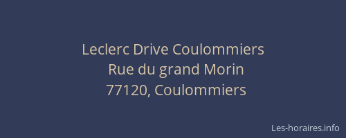 Leclerc Drive Coulommiers