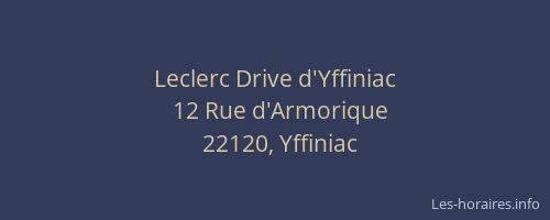 Leclerc Drive d'Yffiniac