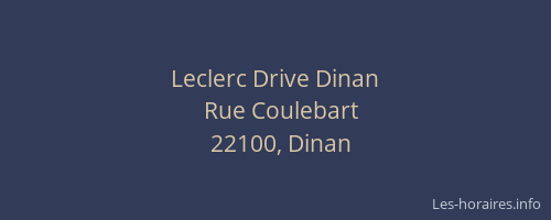 Leclerc Drive Dinan