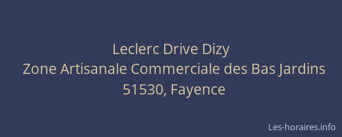 Leclerc Drive Dizy