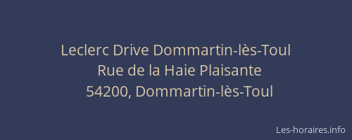 Leclerc Drive Dommartin-lès-Toul