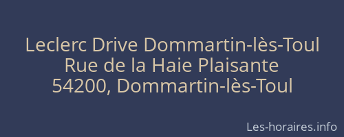 Leclerc Drive Dommartin-lès-Toul